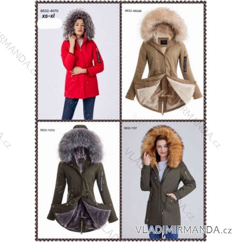 Bunda s kapucí dlouhý rukáv dámská (S-2XL) ITALSKÁ MÓDA HKW21205