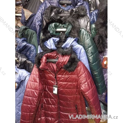 Bunda s kapucí dámská nadrozměr (4XL-8XL) POLSKÁ MÓDA PME21062