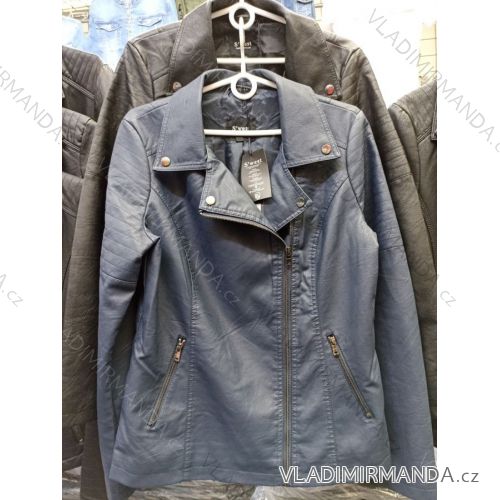Bunda koženková křivák dlouhý rukáv dámská (S-2XL) METROFIVE MA521154