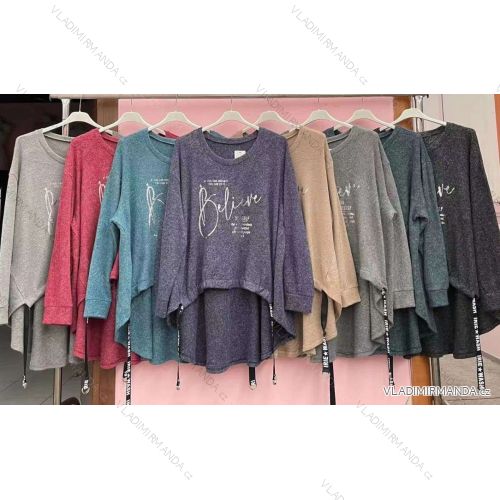 Langarmkleid mit Anhänger Damen Oversized (3XL / 4XL ONE SIZE) ITALIAN FASHION IMWQ2115022