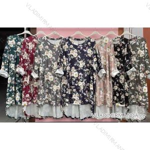 Langarmkleid mit Anhänger Damen Oversized (3XL / 4XL ONE SIZE) ITALIAN FASHION IMWQ2115022