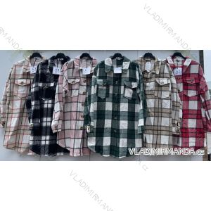 Damen lange Flanelljacke mit langen Ärmeln (S / M ONE SIZE) ITALIAN FASHION IMWM217228