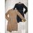 Elegantes Kunstleder-Langarm-Kleid (S-XL) ITALIAN FASHION IMWA217237