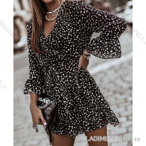 Damen Elegantes Kurzes Langarmkleid (S / M ONE SIZE) ITALIAN FASHION IMWM217233