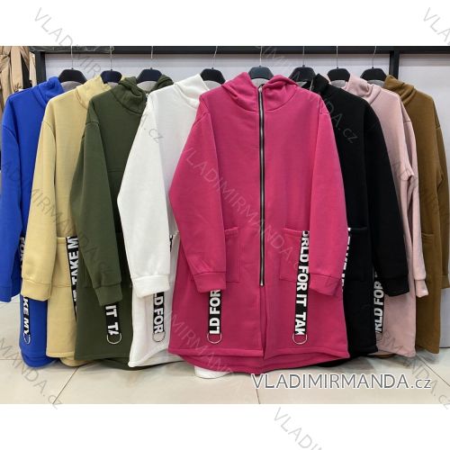 Zip Hoodie Langarm Damen (S / M ONE SIZE) ITALIAN FASHION IMWE217331