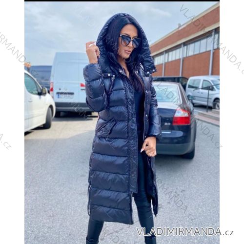 Beschichten Sie Winterpark mit Pelzfrauen (sml-xl) MISSFOFO FASHION ITALY IM917S-100 L / XL schwarz
