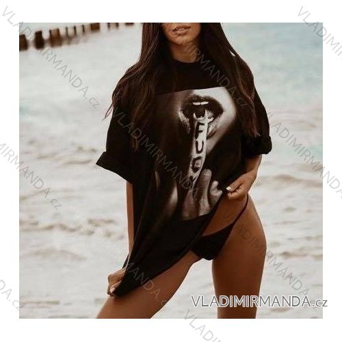 Tunika Oversize Kurzarm Damen (M / L ONE SIZE) ITALIAN FASHION IMM211509