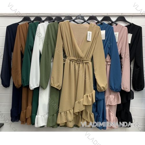 Kleid mit 3/4 Ärmeltasche für Damen (uni sl) ITALIAN Fashion IM3181746