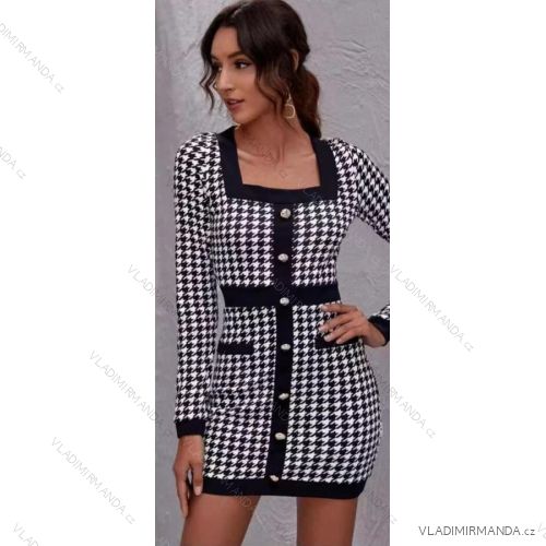 Damen Elegantes Langarmkleid (S / M ONE SIZE) ITALIAN FASHION IMWE217368