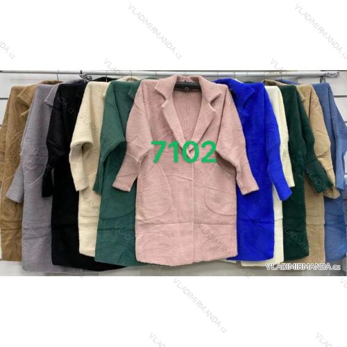 Reißverschluss Kapuzen Langarm Damen Oversized (3XL-8XL) POLISH FASHION PMWT21T21-69