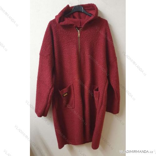 Damen Mantel mit Reißverschluss Damen Übergröße (3XL / 4XL ONE SIZE) ITALIAN FASHION IMB21404