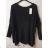 Damen Langarm Pullover (S / M / L Einheitsgröße) ITALIAN FASHION IMWA214327 schwarz XL / 3XL