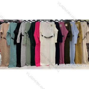 Kleid mit 3/4 Ärmeltasche für Damen (uni sl) ITALIAN Fashion IMWD20529