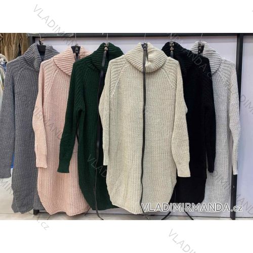 Damen Strickkleid mit langen Ärmeln (S / M ONE SIZE) ITALIAN FASHION IMWE217258