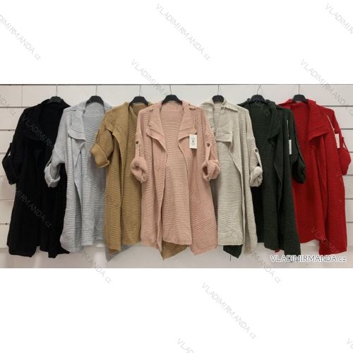 Cardigan mit Kapuze gestrickt Langarm Damen (S / M ONE SIZE) ITALIAN FASHION IMWY216841