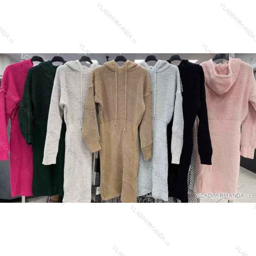 Kleid mit 3/4 Ärmeltasche für Damen (uni sl) ITALIAN Fashion IMWD20529