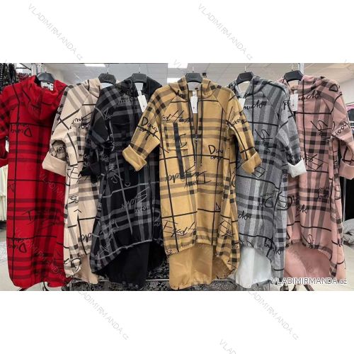 Damen Langarm-Fleecemantel (S / M ONE SIZE) ITALIAN FASHION IMWY217671