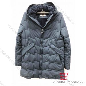 Bunda s kapucí dlouhý rukáv dámská (S-2XL) ITALSKÁ MÓDA HKW21205