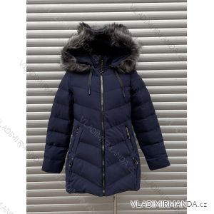 Bunda s kapucí dlouhý rukáv dámská (S-2XL) ITALSKÁ MÓDA HKW21205