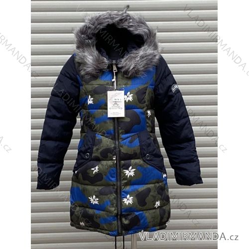 Bunda s kapucí dlouhý rukáv dámská (S-2XL) ITALSKÁ MÓDA HKW21205