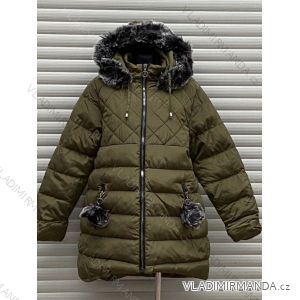 Bunda/kabát s kapucí dlouhý rukáv dámská (S-2XL) ITALSKÁ MÓDA HKW21212