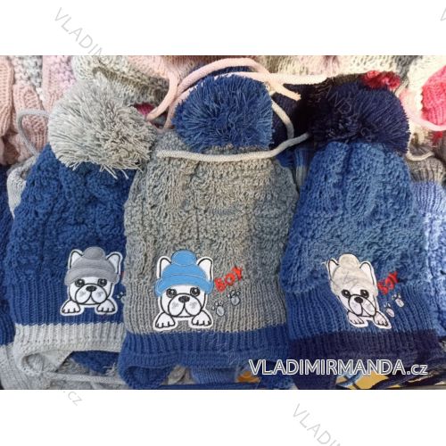 Čepice podzimní upletové chlapecká (4-9 LET) POLSKÁ VÝROBA PV421CEPICE