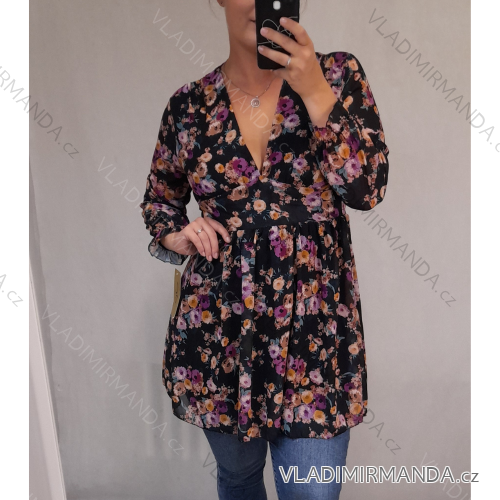 Damen Elegantes Langarmkleid (S / M ONE SIZE) ITALIAN FASHION IMWA21539
