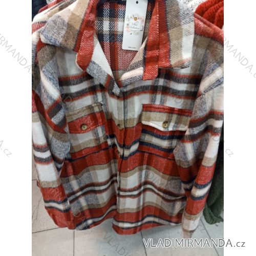 Kabátek košilový dámský (S/M ONE SIZE) ITALSKÁ MÓDA IM721450