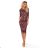 353-1 Tailliertes Kleid mit seitlichem Schlitz - braun boho