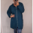 Mikina tenká s kapucí na zip dámská (M/L ONE SIZE) ITALSKÁ MÓDA IMN23NOVA