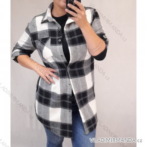 Damen Flanell Extended Shirt (S / M ONE SIZE) ITALIAN FASHION IM4211800