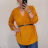 Damen Langarm Hemdkleid (2XL / 3XL ONE SIZE) ITALIAN FASHION IM321525 / DR 2XL/3XL rot