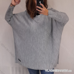 Kleid Pullover Langarm Damen (uni sl) ITALIENISCHE Mode IM2188150