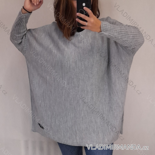 Kleid Pullover Langarm Damen (uni sl) ITALIENISCHE Mode IM2188150