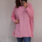 Kleid Pullover Langarm Damen (uni sl) ITALIENISCHE Mode IM2188150 5XL/6XL pink