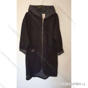 Kabát flaušový beránek s kapucí dámský (M/L ONE SIZE) ITALSKá MóDA IM321564
