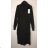 Šaty teplé dlouhý rukáv dámská (L/XL ONE SIZE) ITALSKá MóDA IM4212508 schwarz L/XL one size