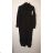 Šaty teplé dlouhý rukáv dámská (L/XL ONE SIZE) ITALSKá MóDA IM4212508 schwarz L/XL one size