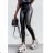 Elegante lange Kunstleder High Waist Hose Damen (S-XL) ITALIAN FASHION IMWA216601