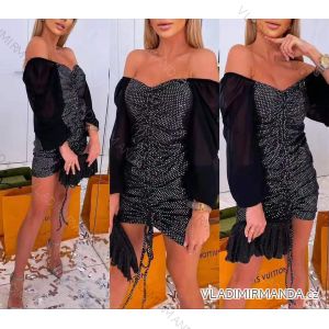 Bluse Langarm mit Rüschen Frauen (UNI S / L) ITALIAN FASHION IMK20159