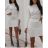 Damen Gestricktes Langarmkleid (L/XL ONE SIZE) ITALIAN FASHION IMD211019