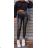 Leggings Kunstleder isoliert lang Damen (SML-XL) ITALIAN FASHION GONDOLA BLUE IMM213246