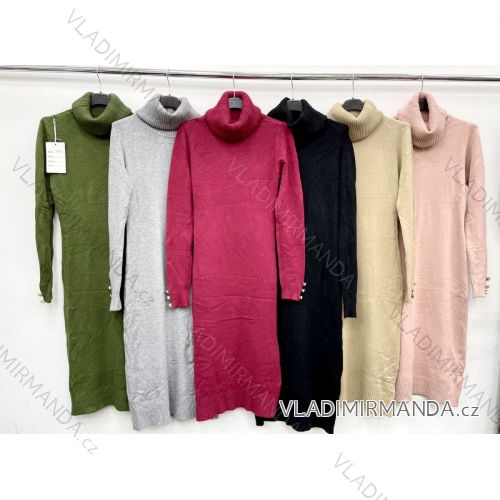 Kleid mit 3/4 Ärmeltasche für Damen (uni sl) ITALIAN Fashion IMWD20527