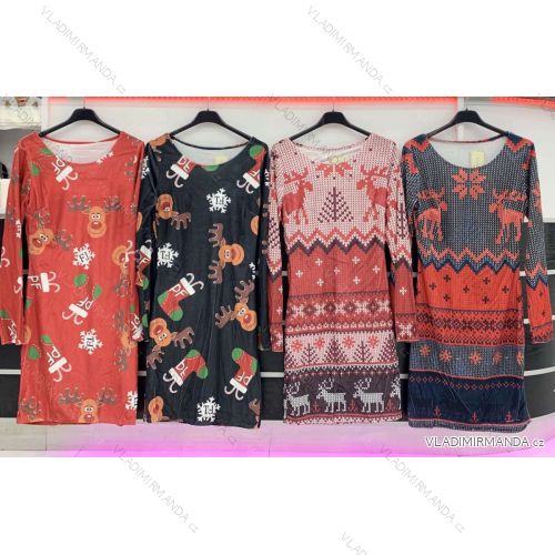 Damen Langarmkleid (S / M ONE SIZE) ITALIAN FASHION imwa216700