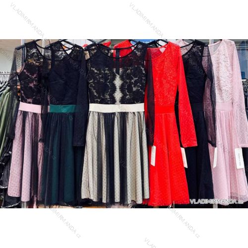 Kleid mit 3/4 Ärmeltasche für Damen (uni sl) ITALIAN Fashion IM3181746