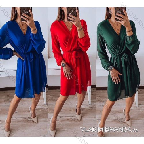 Kleid mit 3/4 Ärmeltasche für Damen (uni sl) ITALIAN Fashion IM3181746