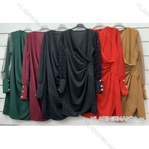 Kleid mit 3/4 Ärmeltasche für Damen (uni sl) ITALIAN Fashion IM3181746