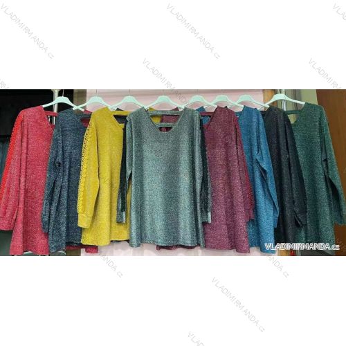 Tunika / Bluse Langarm Damen Oversized (3XL / 4XL ONE SIZE) ITALIAN FASHION IMWQ2191650