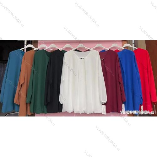 Tunika / Bluse Langarm Damen Oversized (3XL / 4XL ONE SIZE) ITALIAN FASHION IMWQ2191650