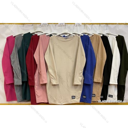 Šaty dlouhý rukáv dámské (L/XL ONE SIZE) ITALSKÁ MÓDA IM4212717